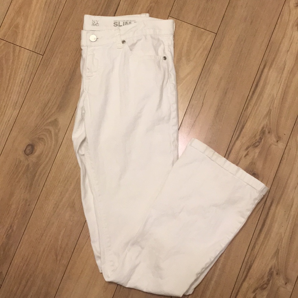 White NY&C slim bootcut jeans